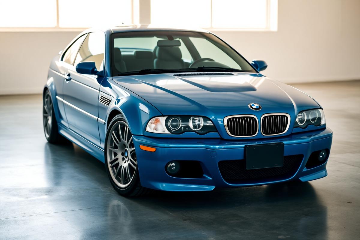 2003 BMW M3 E46 coupe in Laguna Seca Blue